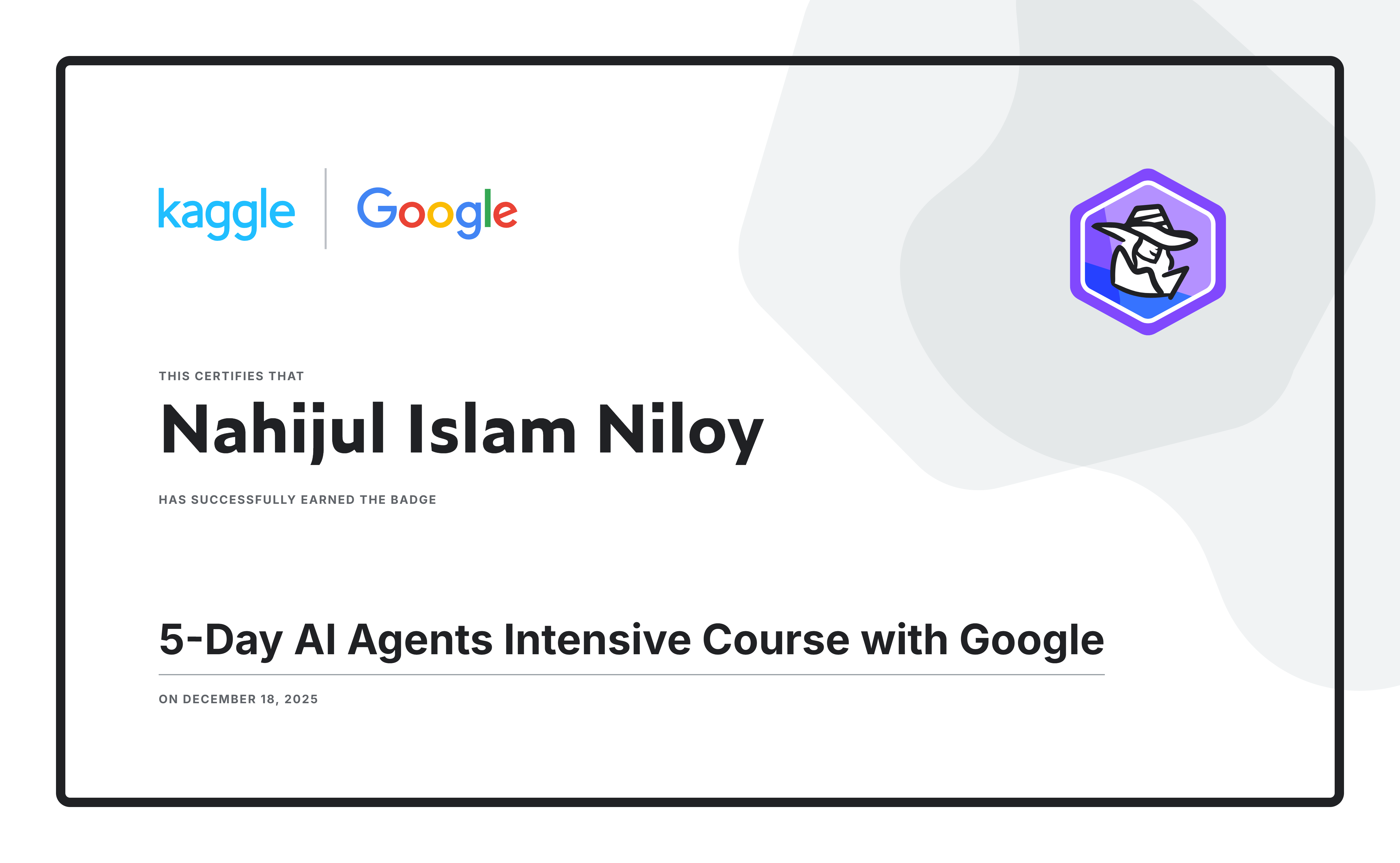 5-Day AI Agents Intensive Course with Google